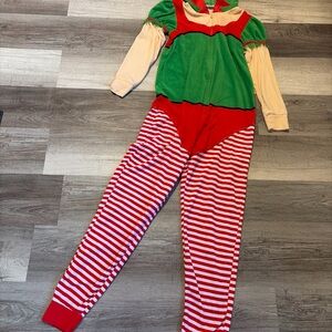 Briefly Stated Adult Festive Elf Costume Onesie size XS
